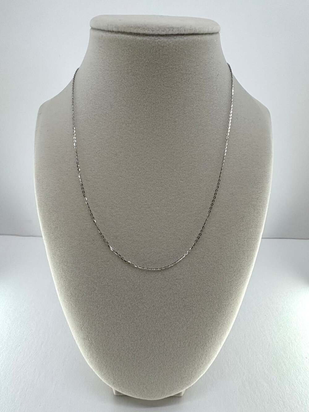 925 Sterling Silver O-Chain Cable 1.3mm Necklace Women 16+2" 1.11g